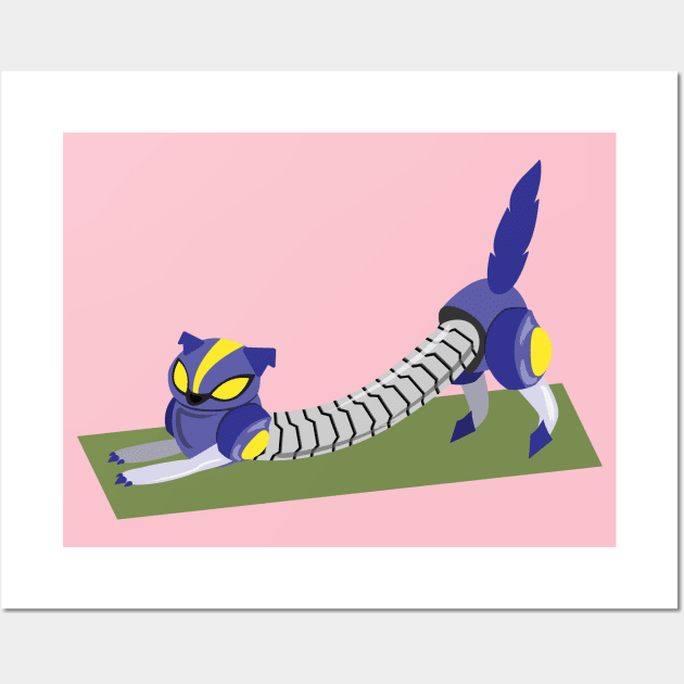 Downward Facing Robodog Wall Art by shauniejdesigns